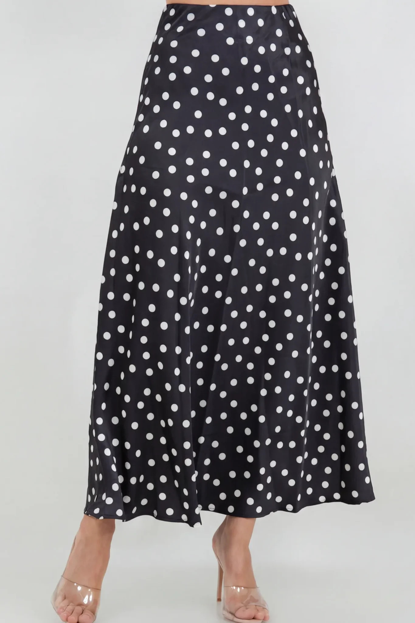 Tatyana Polka Dot Skirt Cappucino / S | Sexy Modest