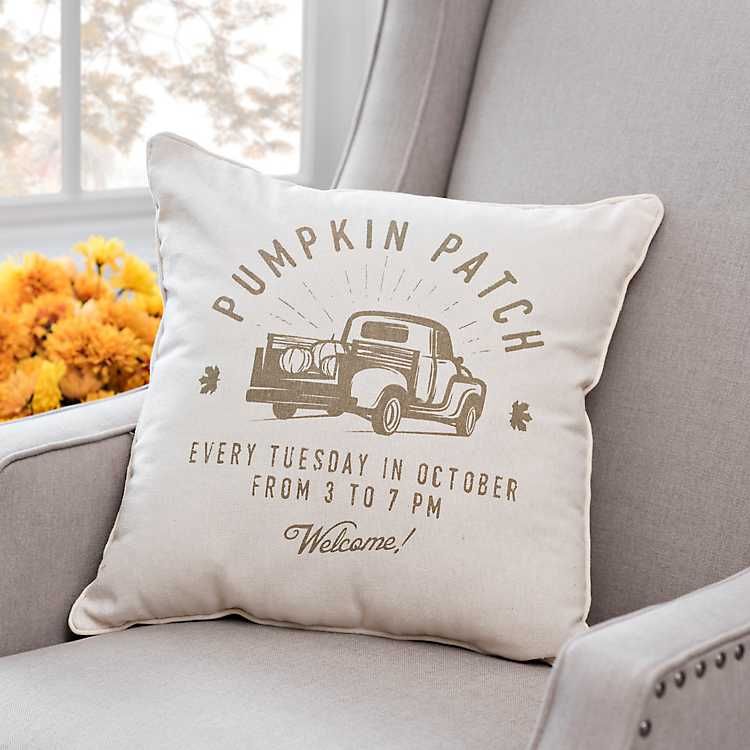 Pumpkin Patch Striped Pillow | Kirkland's Home