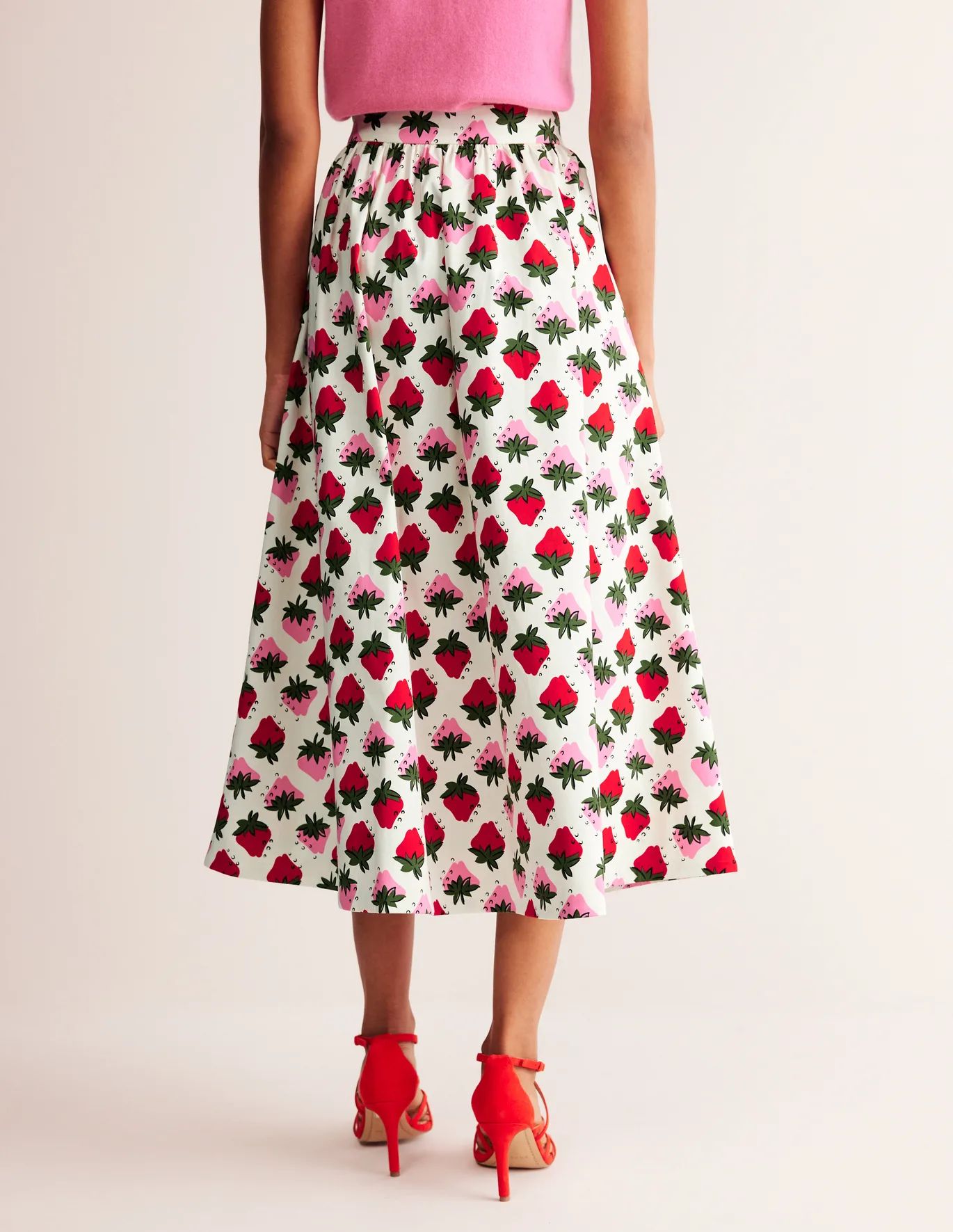Layla Cotton Sateen Skirt | Boden (US)