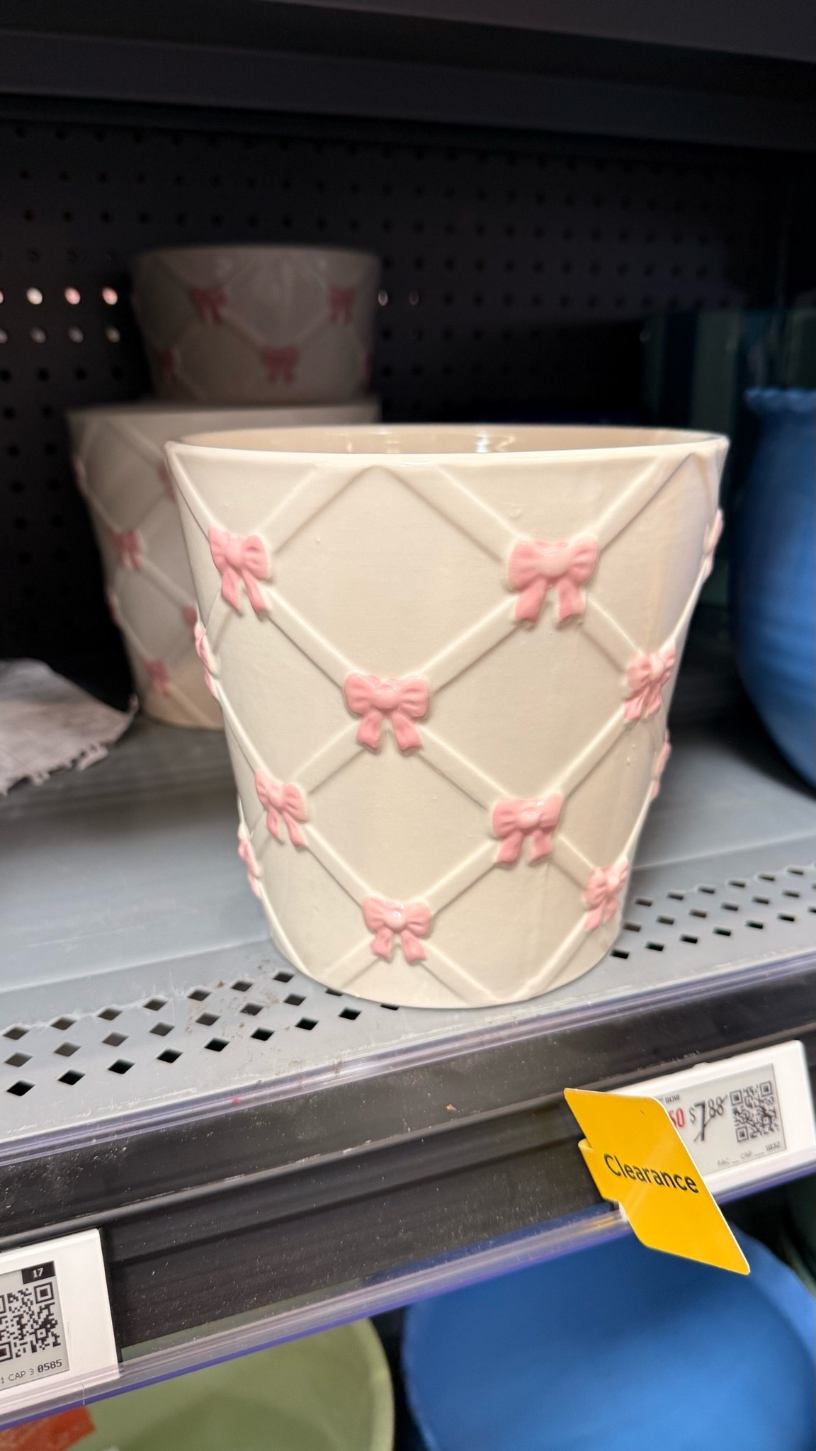 Okay this is the cutest planter I’ve found in a while 🎀 This bow trellis planter @Walmart is giving coquette meets garden party — those little pink bows on the diamond lattice pattern are just too sweet. On clearance now for $7.88! Perfect for a little girl’s room, a bridal shower gift, or honestly just because it makes me smile every time I walk by it.

#walmartfinds #walmartclearance #coquetteaesthetic #bowdecor #ceramicplanter #girlymom #nurserydecor #walmarthome #clearancefinds #pinkdecor #homedecorfinds #budgetdecor #cuteplanters #walmartdeals #trellispattern
#WalmartFinds #WalmartHome #CoquetteAesthetic #CoquetteDecor #CherryAesthetic #BowDecor #PlantMom #CeramicPlanter #CutePlanters #HomeDecorFinds #AffordableHome #TrendyDecor #LTKFinds #LTKUnder50 #GirlsRoom
#LTKHome #LTKHome #LTKSeasonal