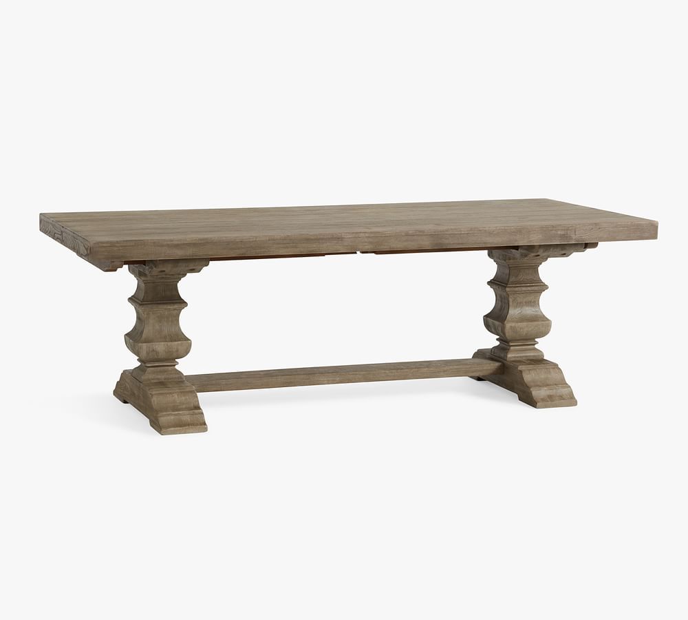Banks Extending Dining Table, Gray Wash, 92" - 128" L | Pottery Barn (US)