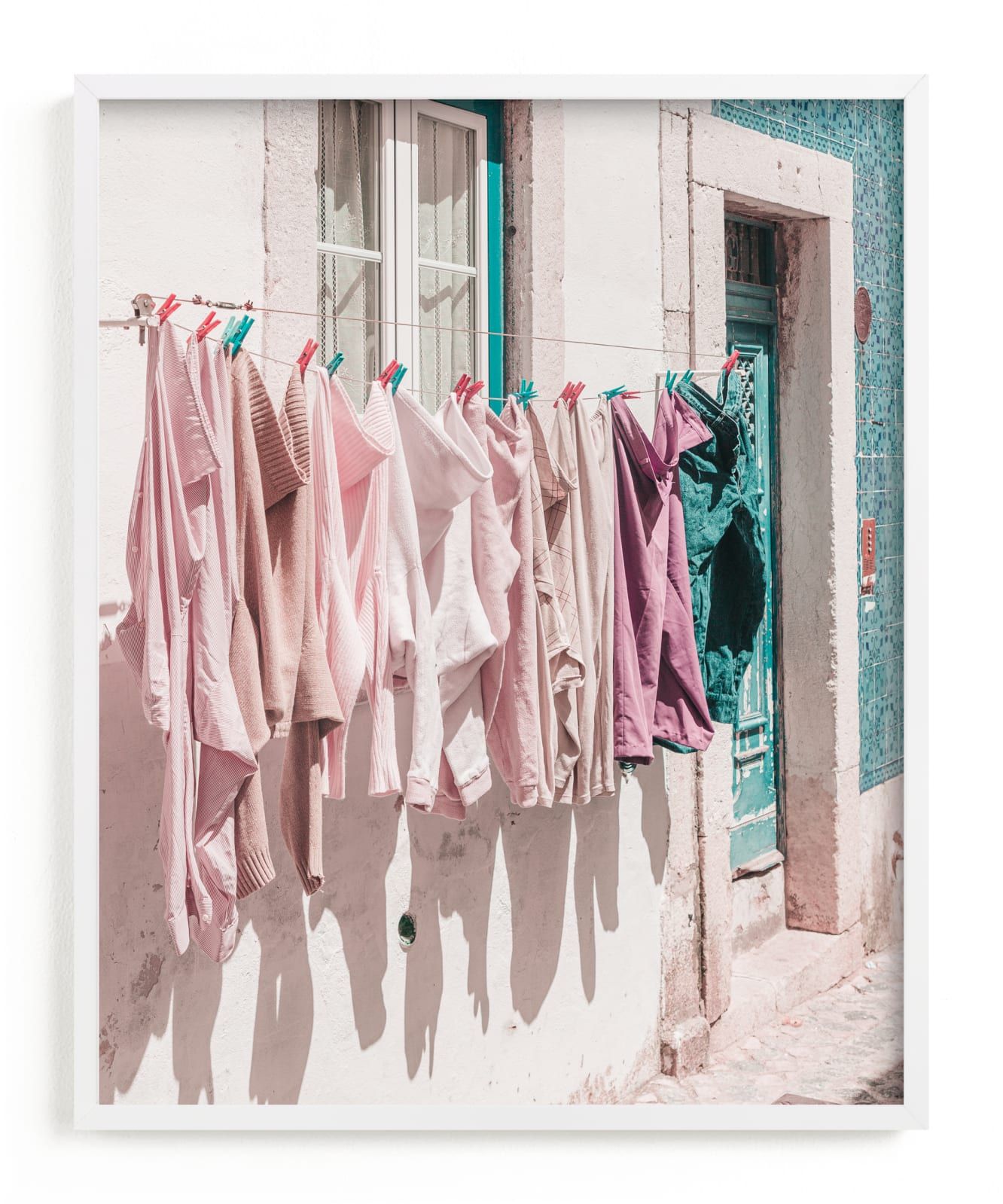"Rainbow of Laundry" - Selflaunch Non-custom Art by Heather Loriece. | Minted