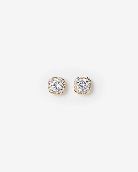 Rhinestone Square Stud Earrings | Express