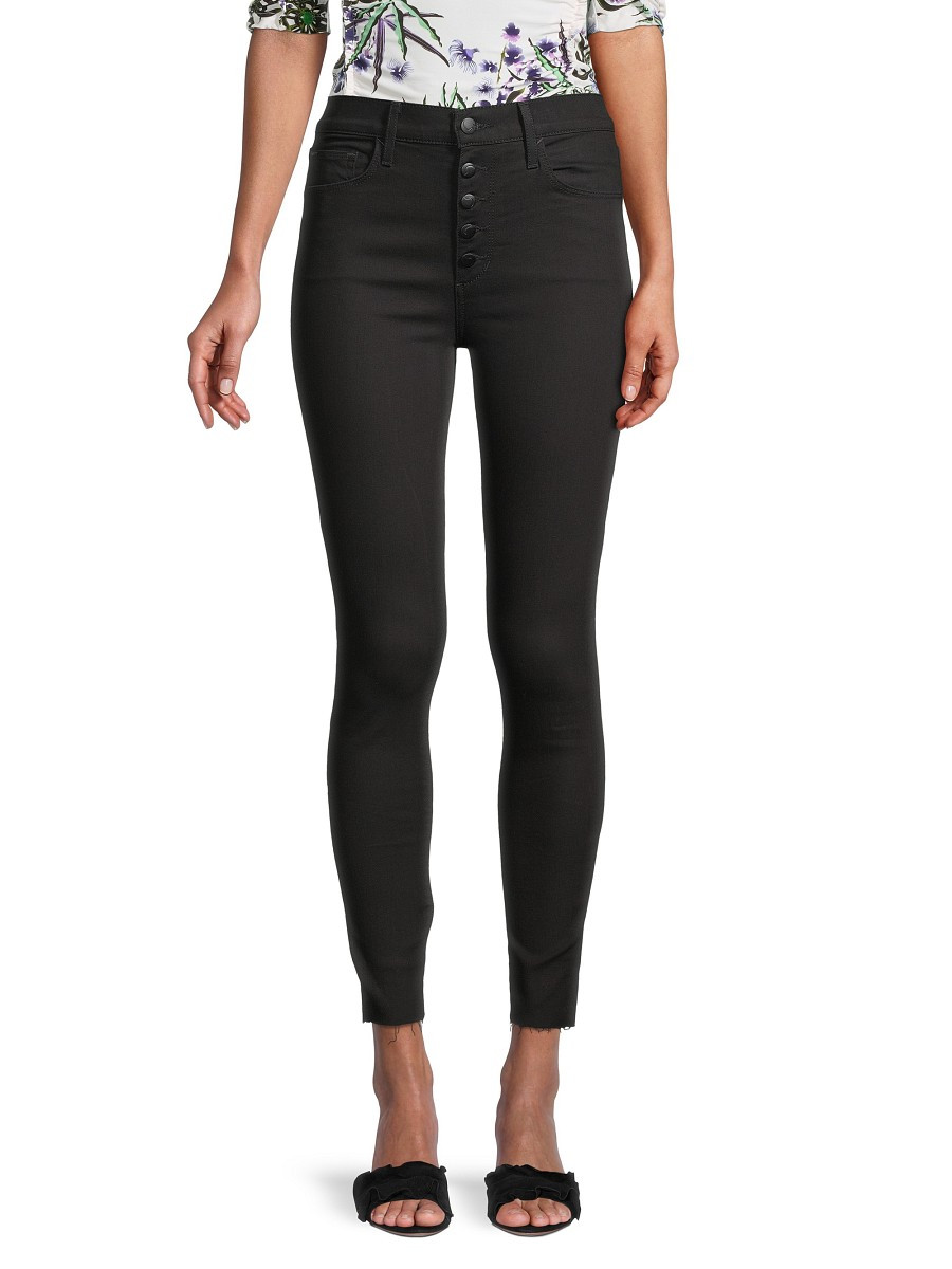 Joe's Jeans Women's Bassie High-Rise Skinny Ankle Distressed Jeans - Black - Size 32 (10-12) | Saks Fifth Avenue OFF 5TH