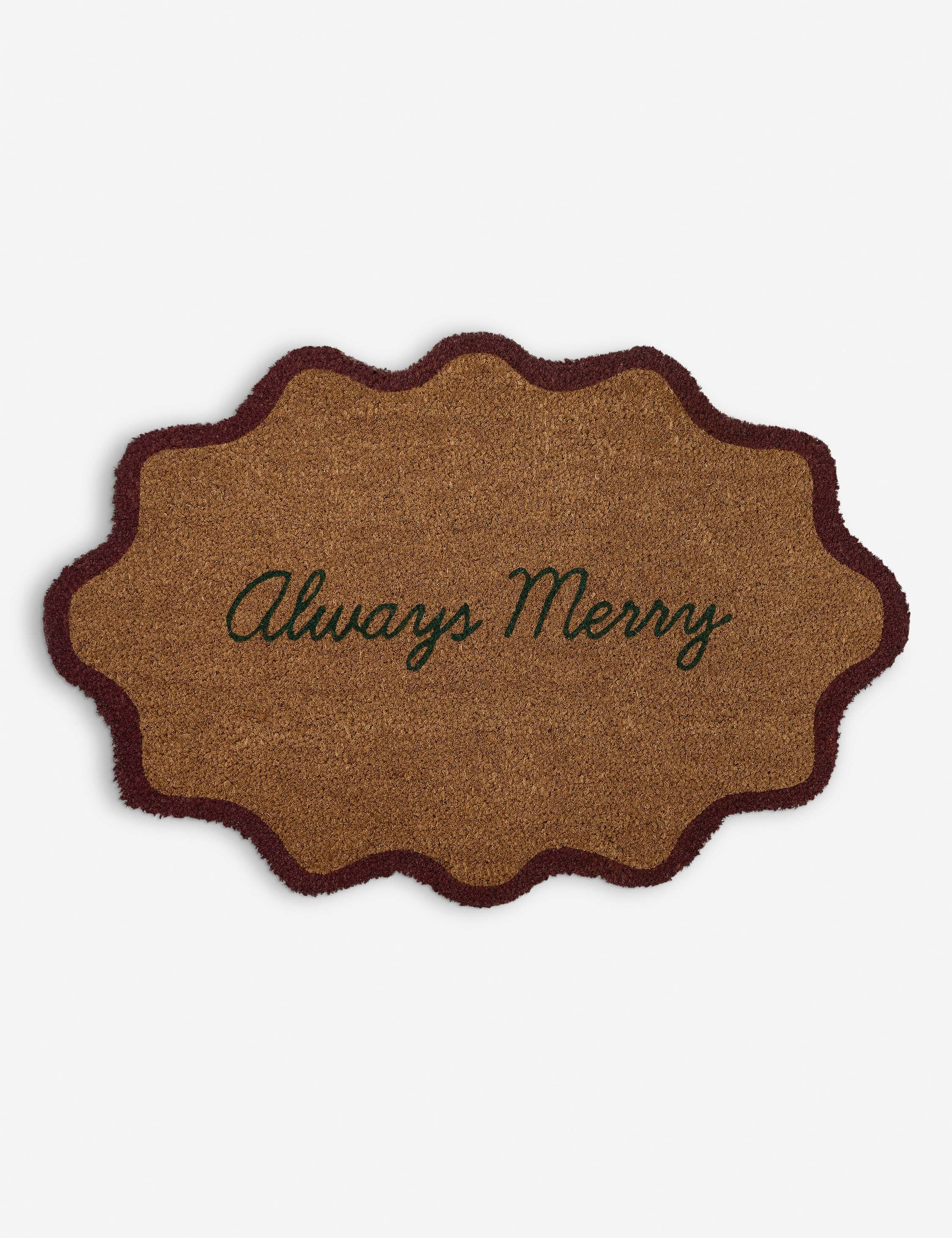 Always Merry Scalloped Doormat | Lulu and Georgia 