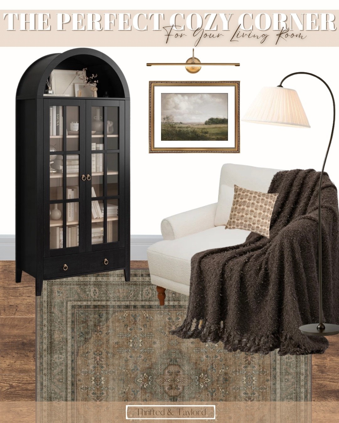 A cozy corner can completely change the feel of a living room. This space brings together a comfortable accent chair, soft layered lighting, warm textures, and timeless pieces that feel collected instead of styled. It’s perfect for reading, relaxing, or simply making the room feel more inviting and complete. If you have an empty corner that doesn’t quite know what it wants to be, this combination works every time. Everything here is linked so you can easily recreate this cozy living room moment in your own home.

#LTKHome