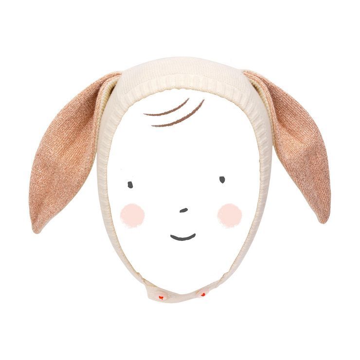 Meri Meri Peach Sparkle Bunny Baby Bonnet (Pack of 1) | Target