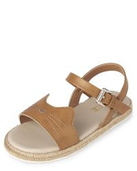 Toddler Girls Cat Espadrille Sandals | The Children's Place  - LT TAN | The Children's Place