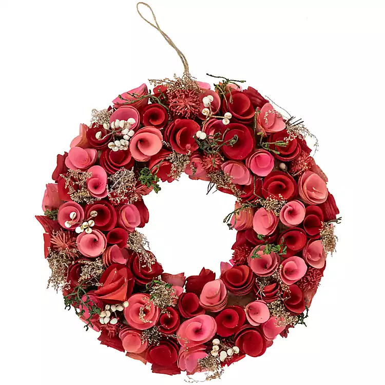 Pink and Red Roses Valentine's Wreath | Kirklands Home | Kirklands