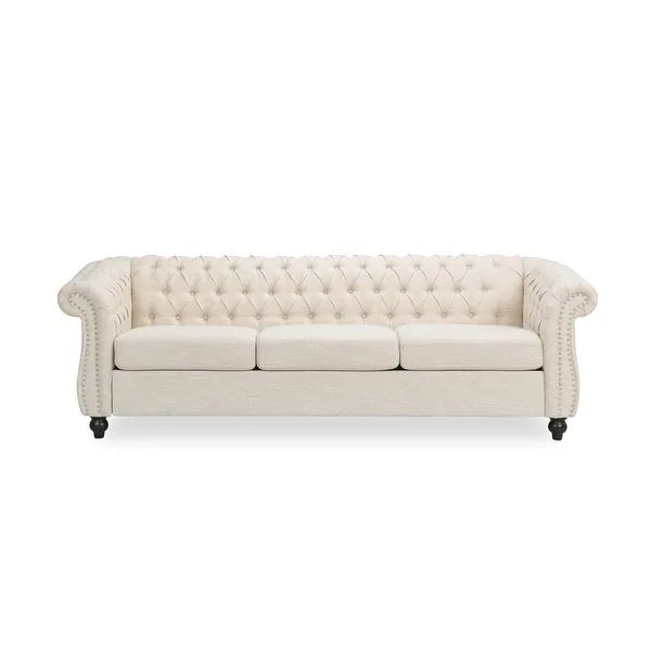 Parksley Tufted Chesterfield 3-seat Sofa by Christopher Knight Home - Overstock - 29919603 | Bed Bath & Beyond