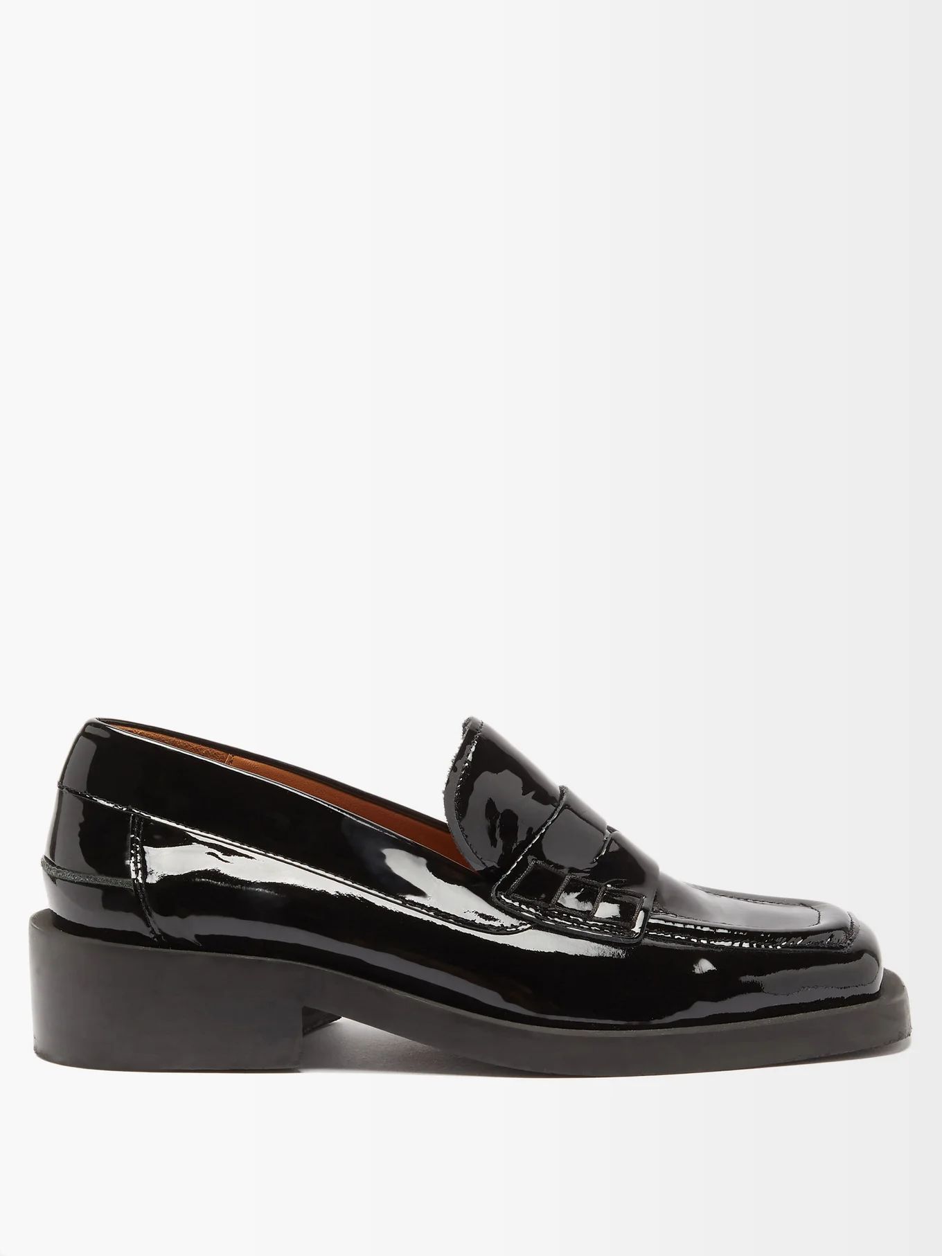 Patent-leather penny loafers | Matches (US)