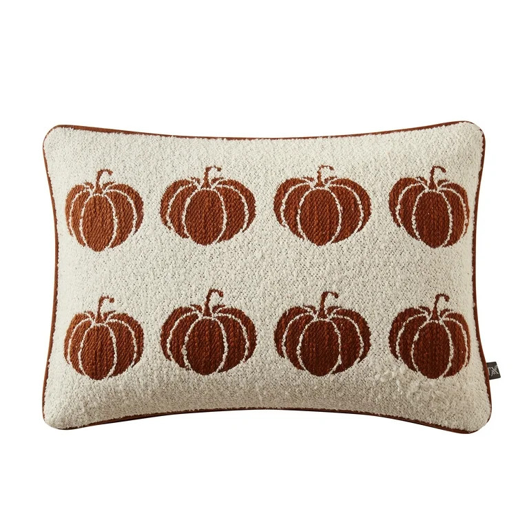 My Texas House 14" x 20" Pumpkin Ivory Jacquard Lumber Decorative Pillow Cover | Walmart (US)