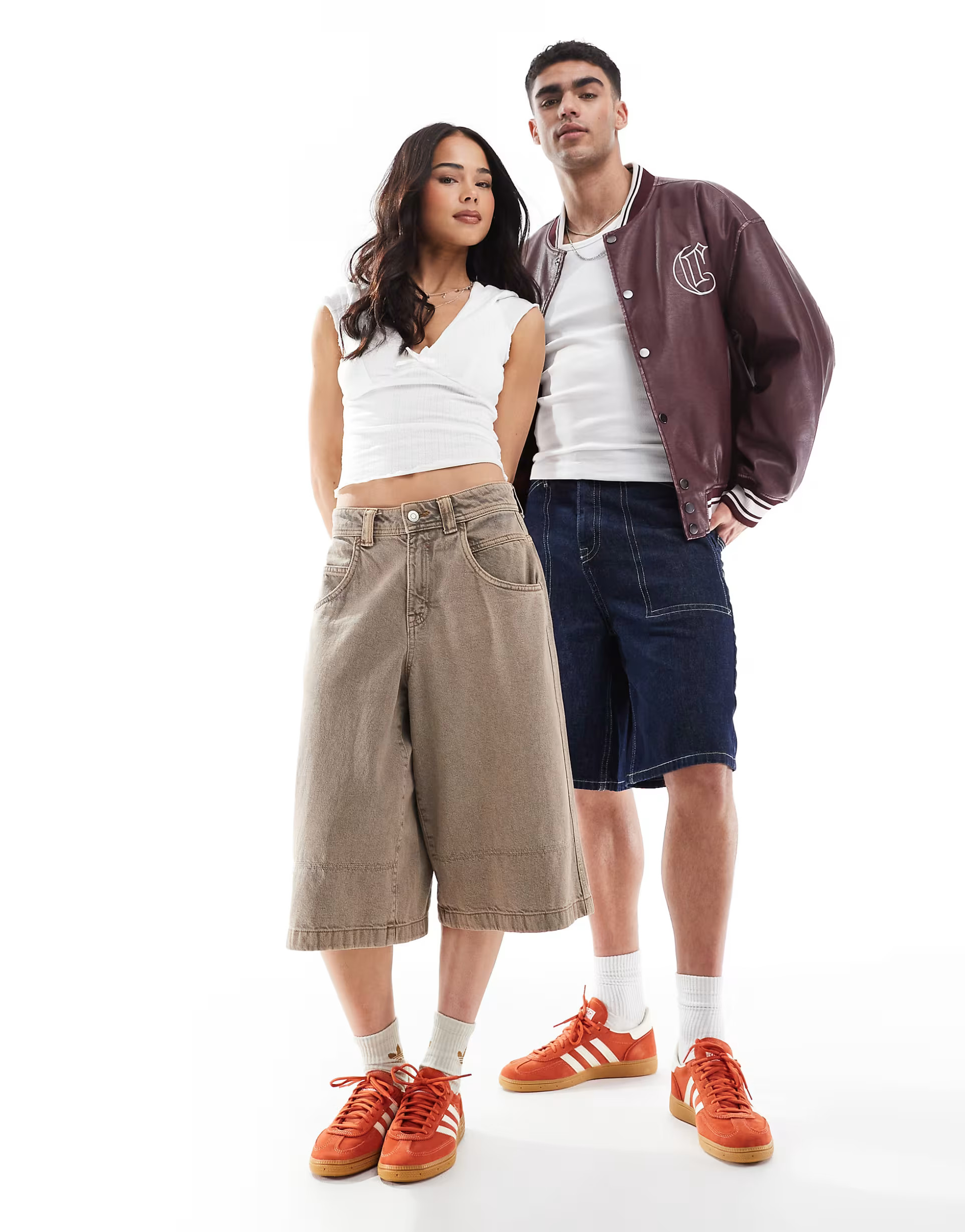 adidas Originals Handball Spezial gum sole trainers in red and white | ASOS | ASOS (Global)