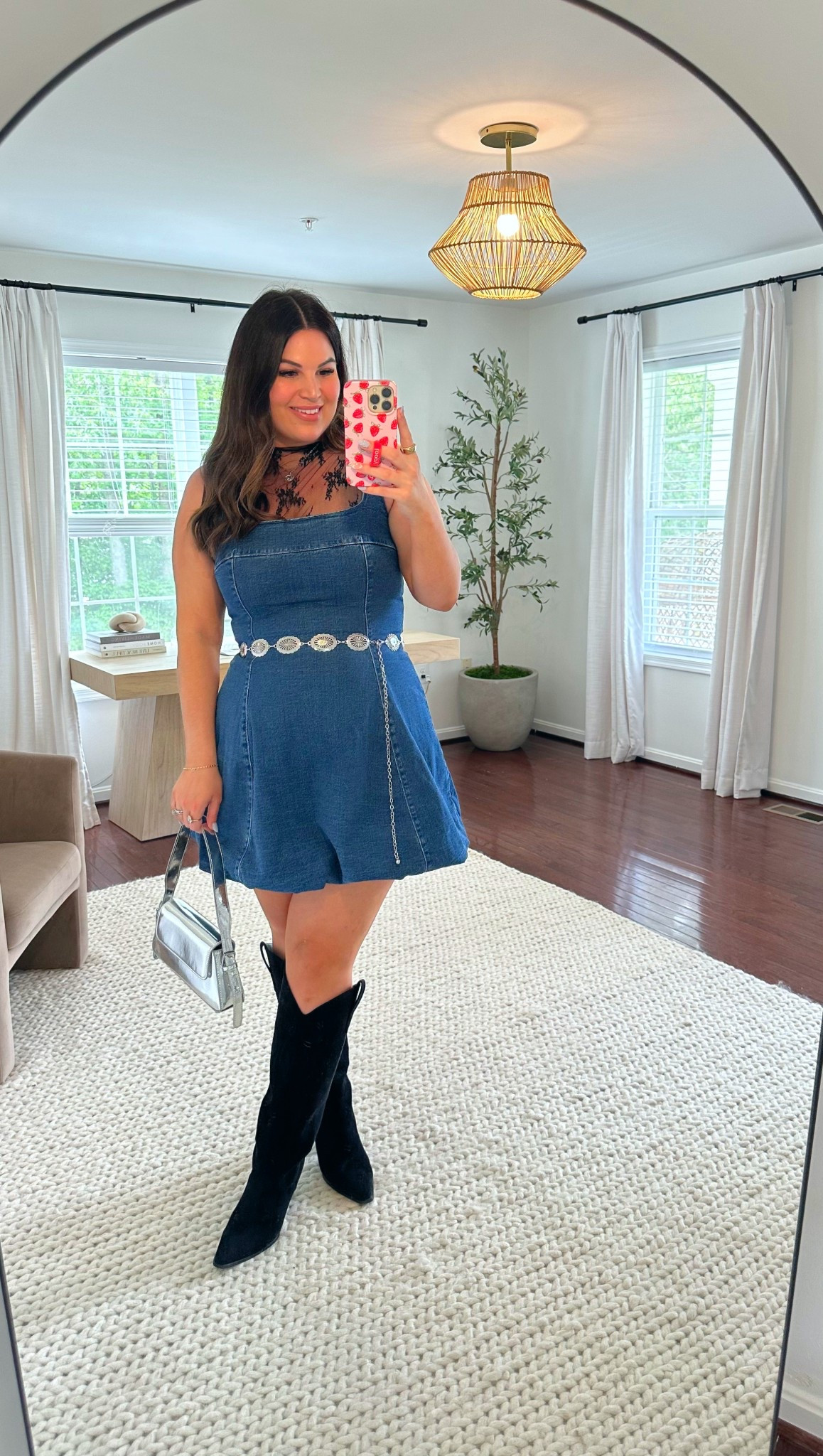 Midsize country concert outfit! I had a lot of comments when I shared this dress last time to add a belt! So I decided to share this bubble hem denim dress one more time (with a belt) but with a country concert in mind! 

Lace top - large 
Denim dress - large tall (medium wash)
Boots - 10
Set from beginning of video - xl (same set as gray in black) 

Country concert outfit, county concert,
Midsize, Nashville outfit, Nashville style, Nashville fashion, midsize, midsize style, midsize fashion, country style 



#LTKSeasonal #LTKStyleTip #LTKMidsize