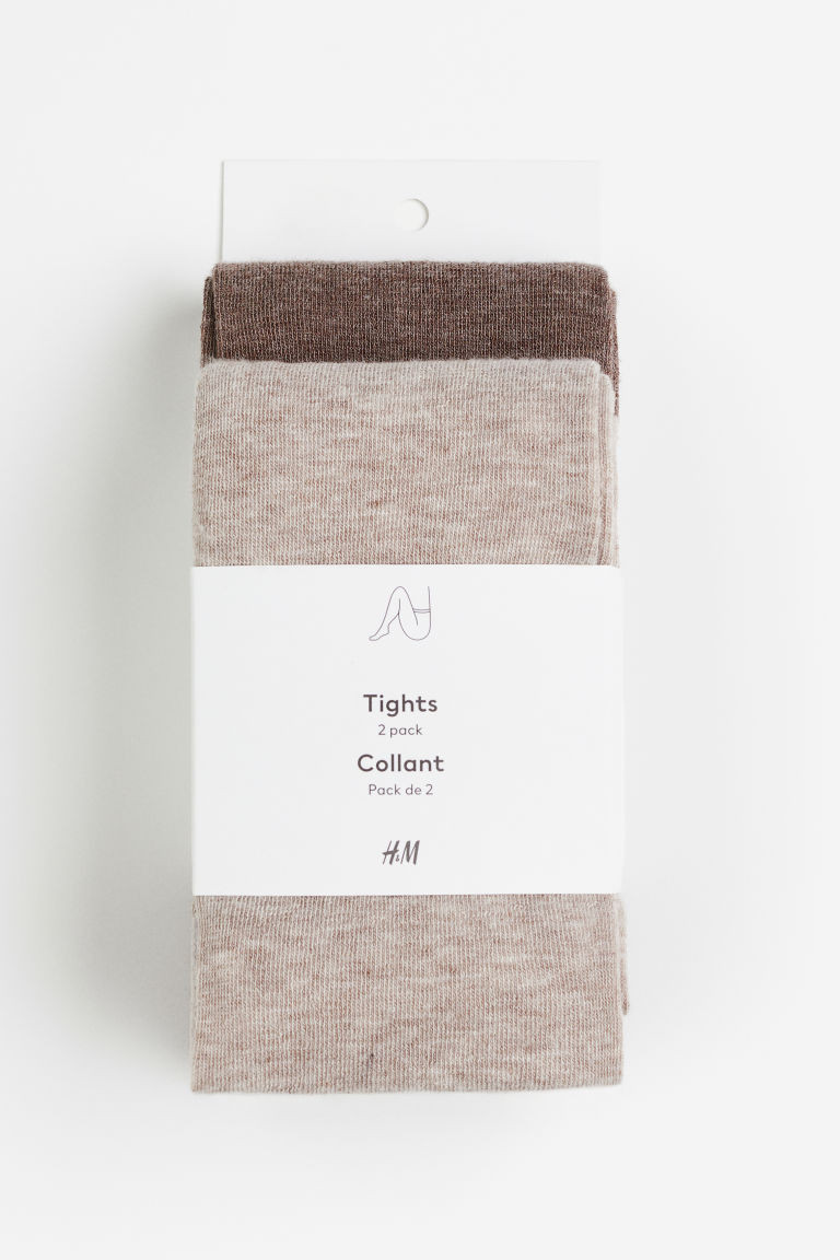 H & M - 2-pack Fine-knit Tights - Beige | H&M (US + CA)
