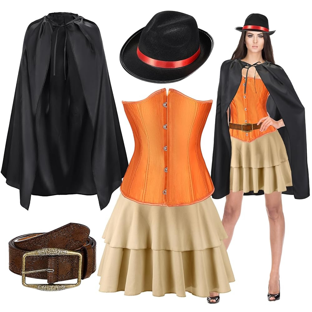 5pcs women Puss Costume Cloak Hat Cat in Boots Cosplay Accessories Set Cape Belt Set Puss Cloak H... | Amazon (US)
