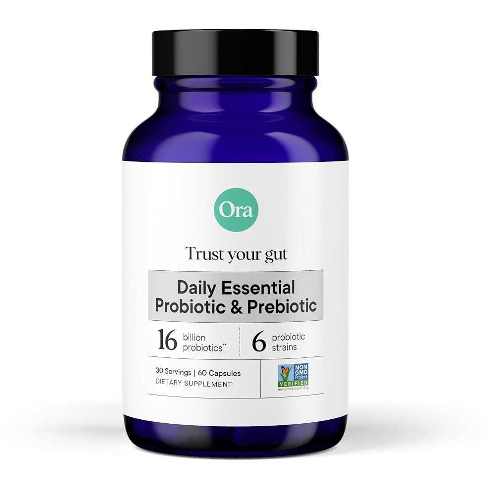 Ora Organic Probiotics with Prebiotics for Digestive Health 16 Billion CFU - Trust Your Gut - Str... | Amazon (US)