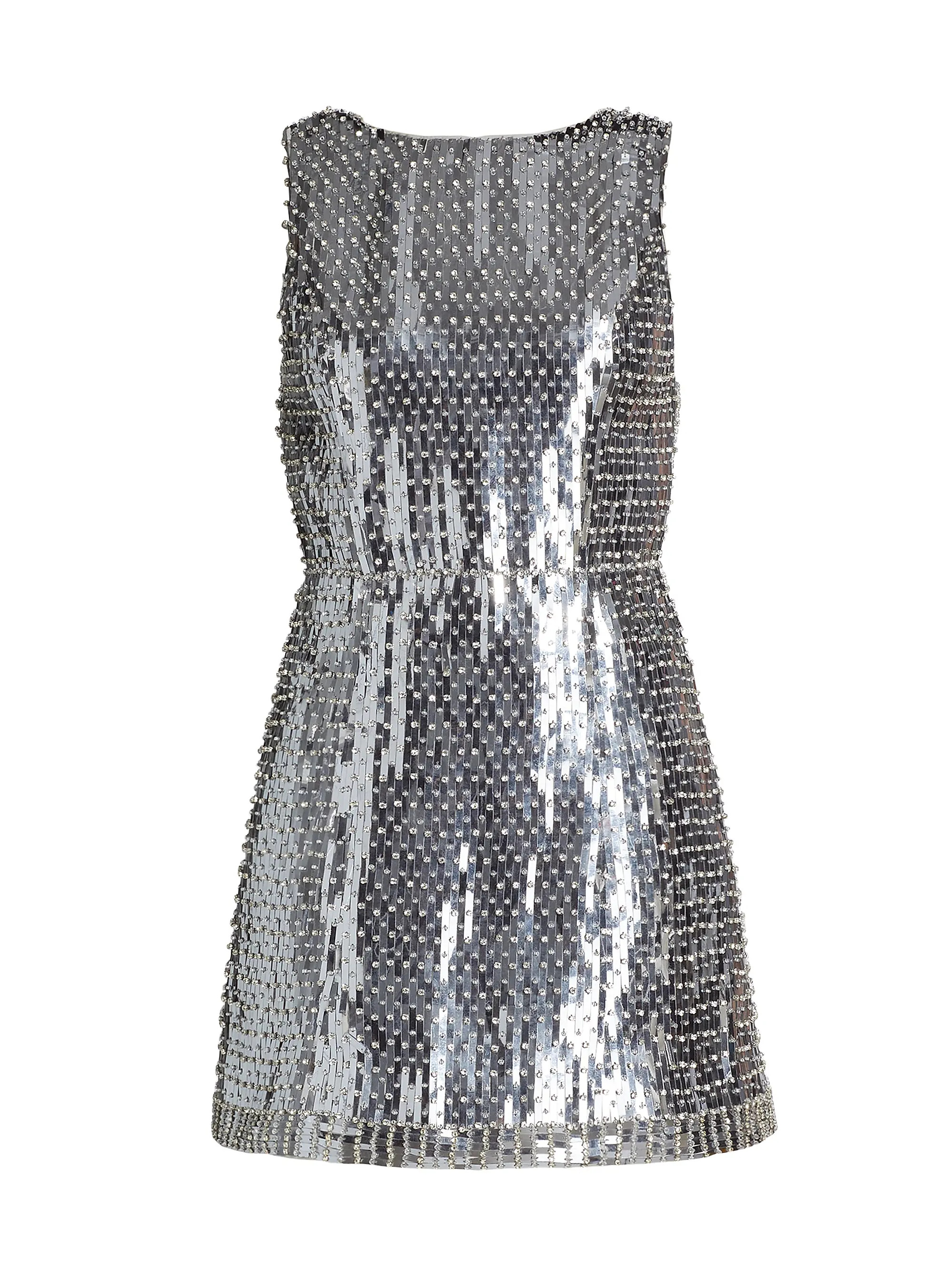 ALICE + OLIVIA Lindsey Embellished Metallic Minidress | Saks Fifth Avenue | Saks Fifth Avenue