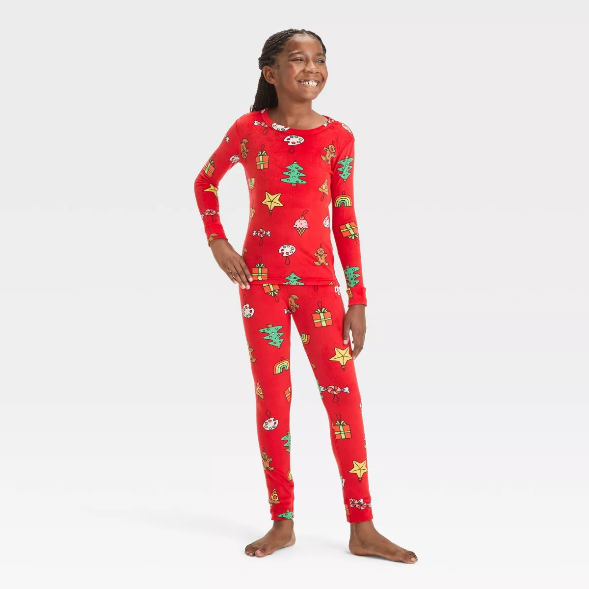 Kids' 2pc Christmas Snuggly Soft Snug Fit Long Sleeve Pajama Set - Cat & Jack™ | Target