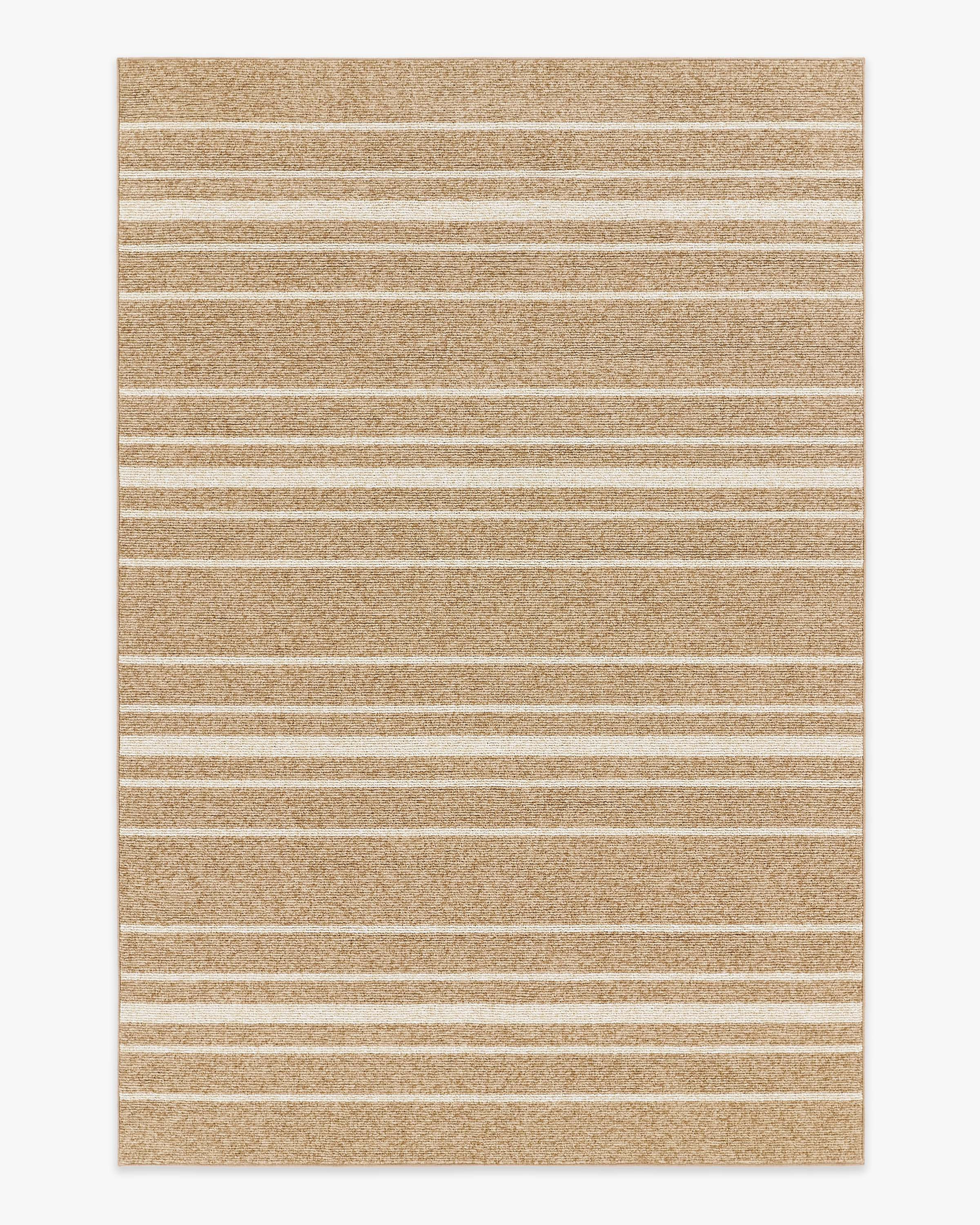 Arden Stripe Natural & Bleached Performance Weave Rug | Ruggable