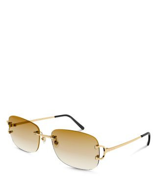 Cartier Signature C 24K Gold Plated Rimless Sunglasses | Bloomingdale's (US)