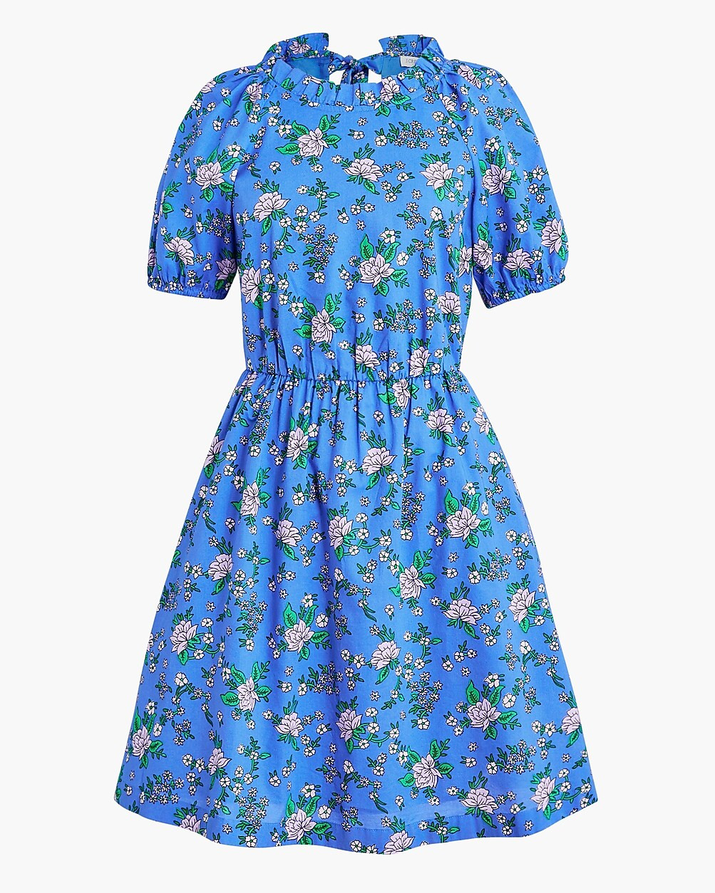 Puff-sleeve tie-back mini dress | J.Crew Factory
