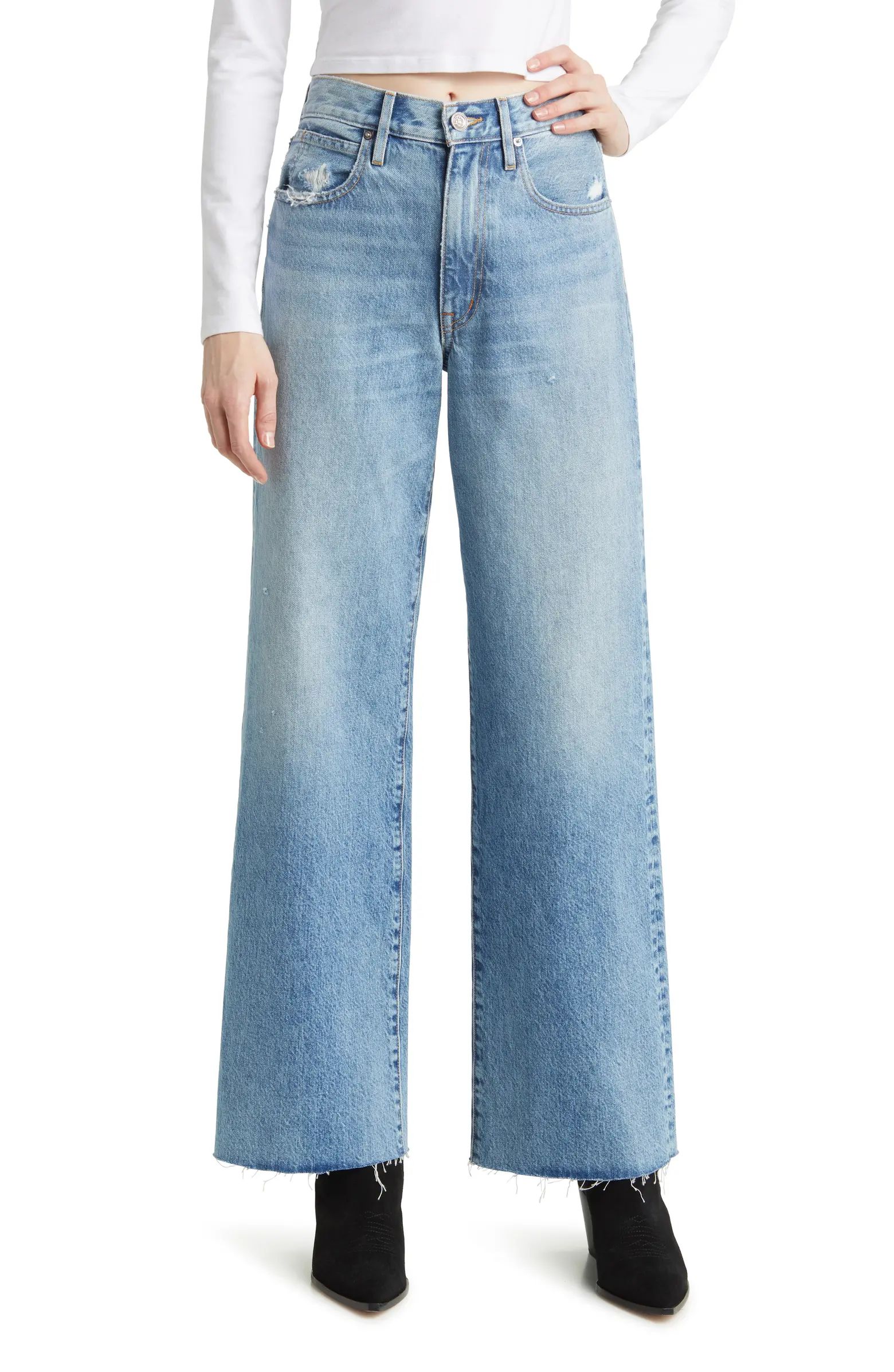 Grace Cotton Wide Leg Jeans | Nordstrom