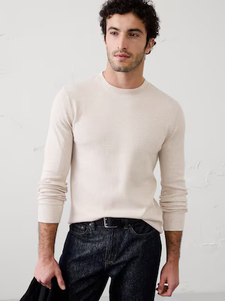 Standard-Fit Mini Ribbed Pullover Top | Banana Republic Factory