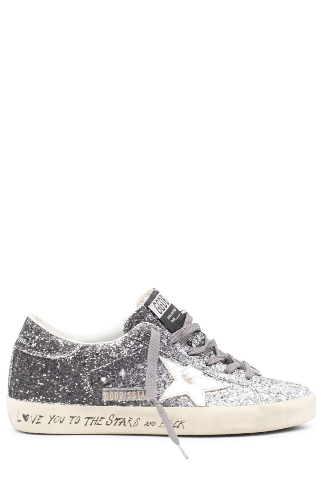 Golden Goose Deluxe Brand Super Star Glittered Sneakers | Cettire Global