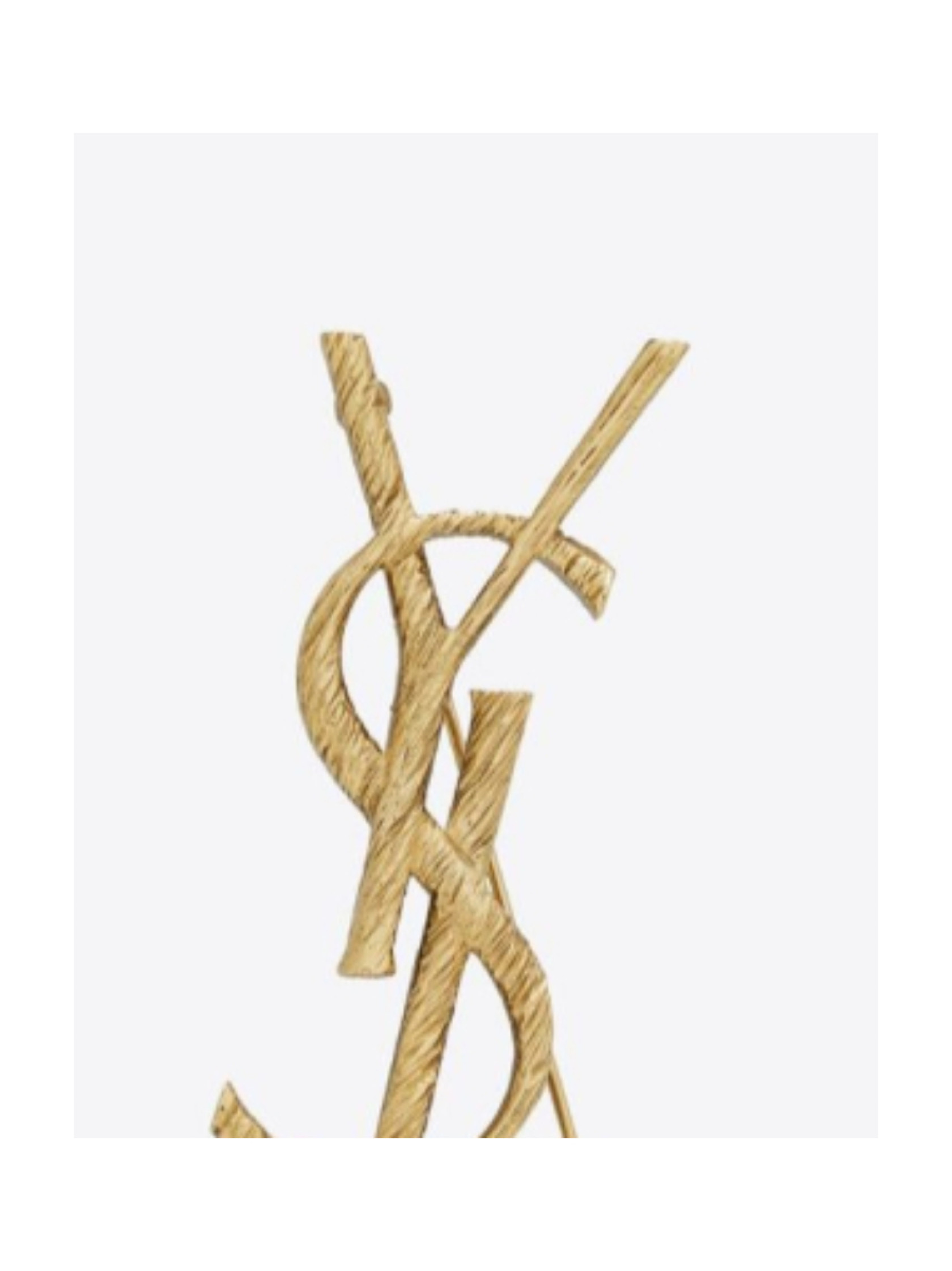 Saint Laurent Logo Letter Bar-Pin Fastened Brooch | Senser US