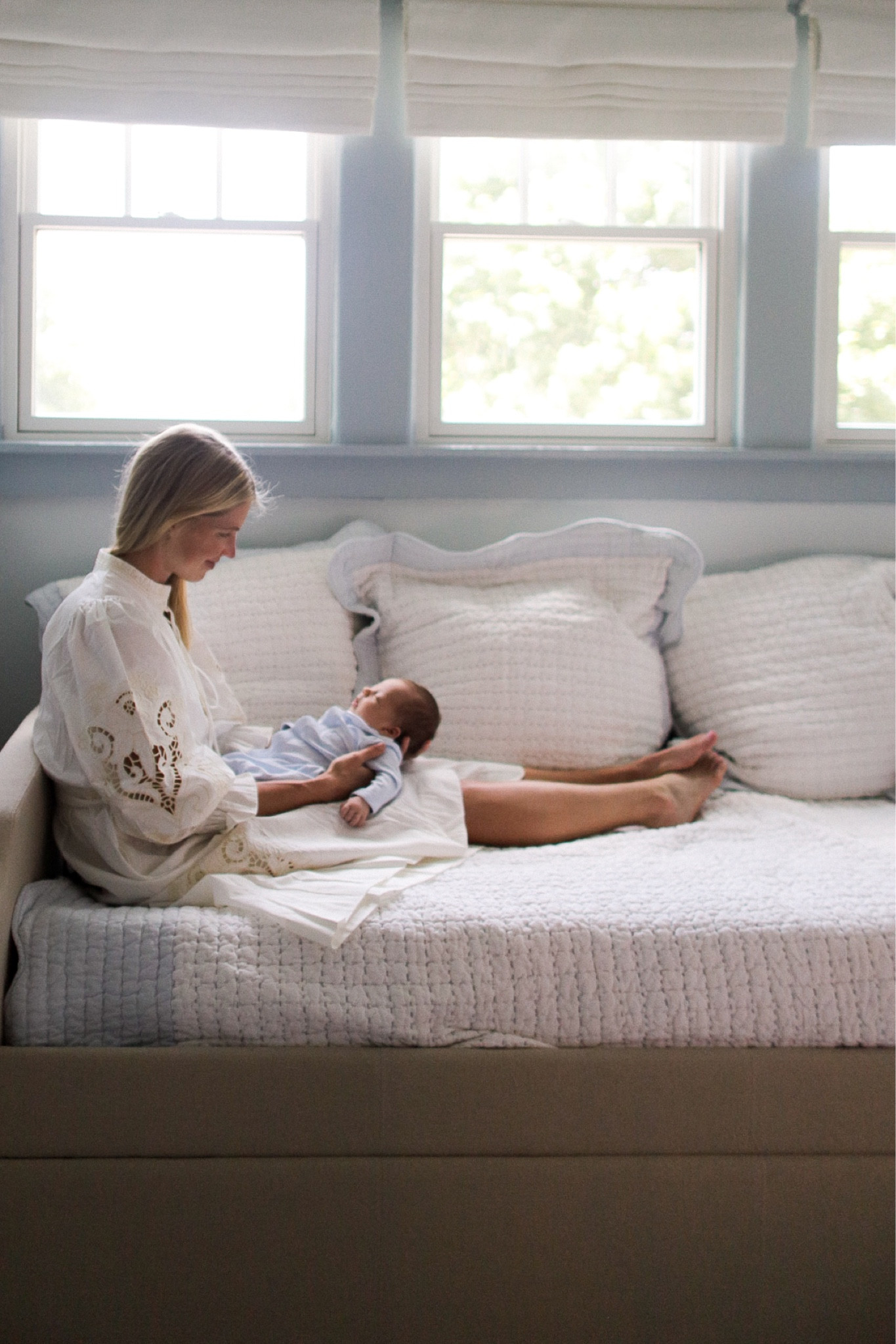 Newborn photos in my nursery / linking a bunch of dresses for newborn photos 

White long sleeve dresses, newborn family photos , winter newborn photos , white long sleeve maxi dress , baby boy nursery with daybed

#LTKbaby #LTKfamily