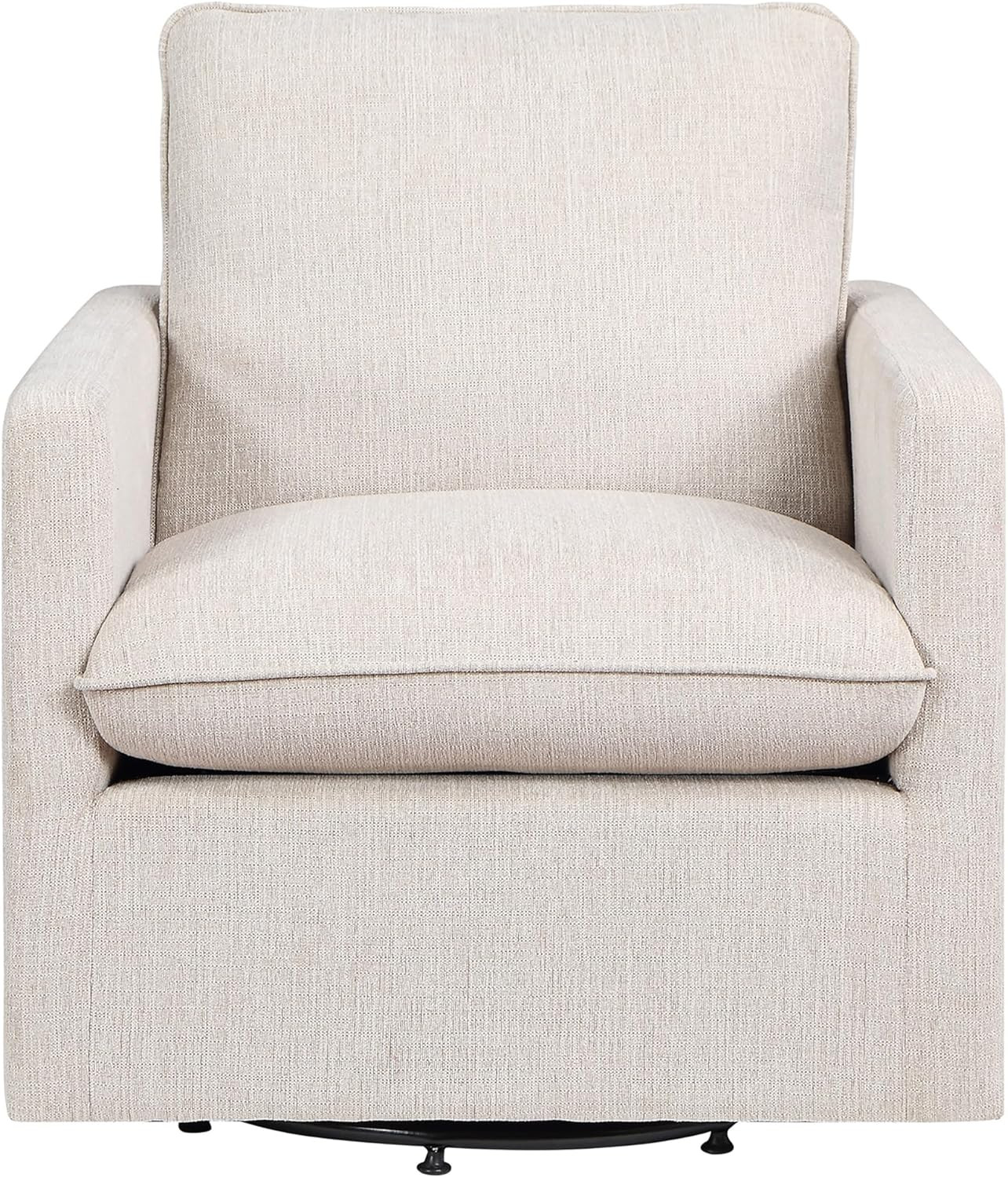 24/7 Shop at Home Hargreeves Transitional Fabric Upholstered Swivel Arm Chair with Removable Cush... | Amazon (US)