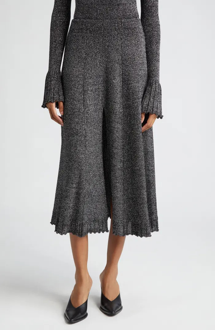Proenza Schouler White Label Lidia Metallic Midi Sweater Skirt | Nordstrom | Nordstrom