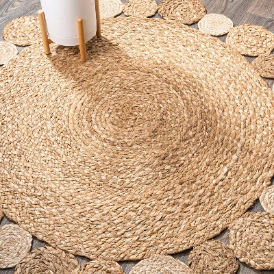 JONATHAN Y Eden Round Natural Jute hippie Circle Natural 8' Round Area Rug | Target