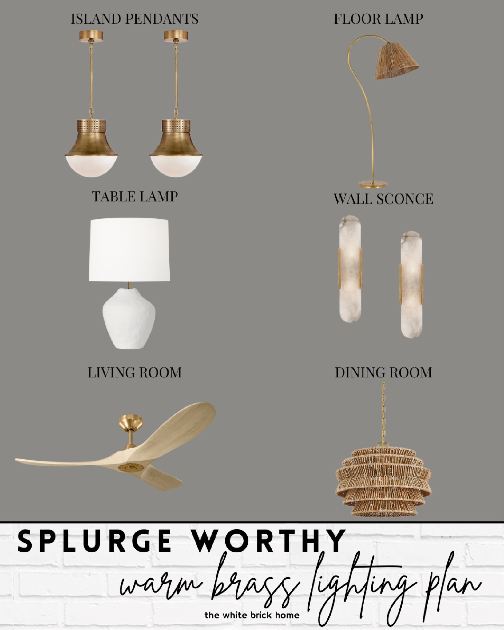 Splurge worthy lighting plan that is both warm and modern - love these light fixtures for a remodel or as an easy way to update the feel in a room 🖤

Lighting, light fixtures, splurge light fixtures, lumens, McGee and co, visual comfort, ceiling lights, kitchen lighting, wall sconces, melange wall sconces, woven light fixtures, table lamp, chandelier, ceiling fan, floor lamp, table lamp, modern lighting. 

#LTKHome #LTKSaleAlert #LTKStyleTip