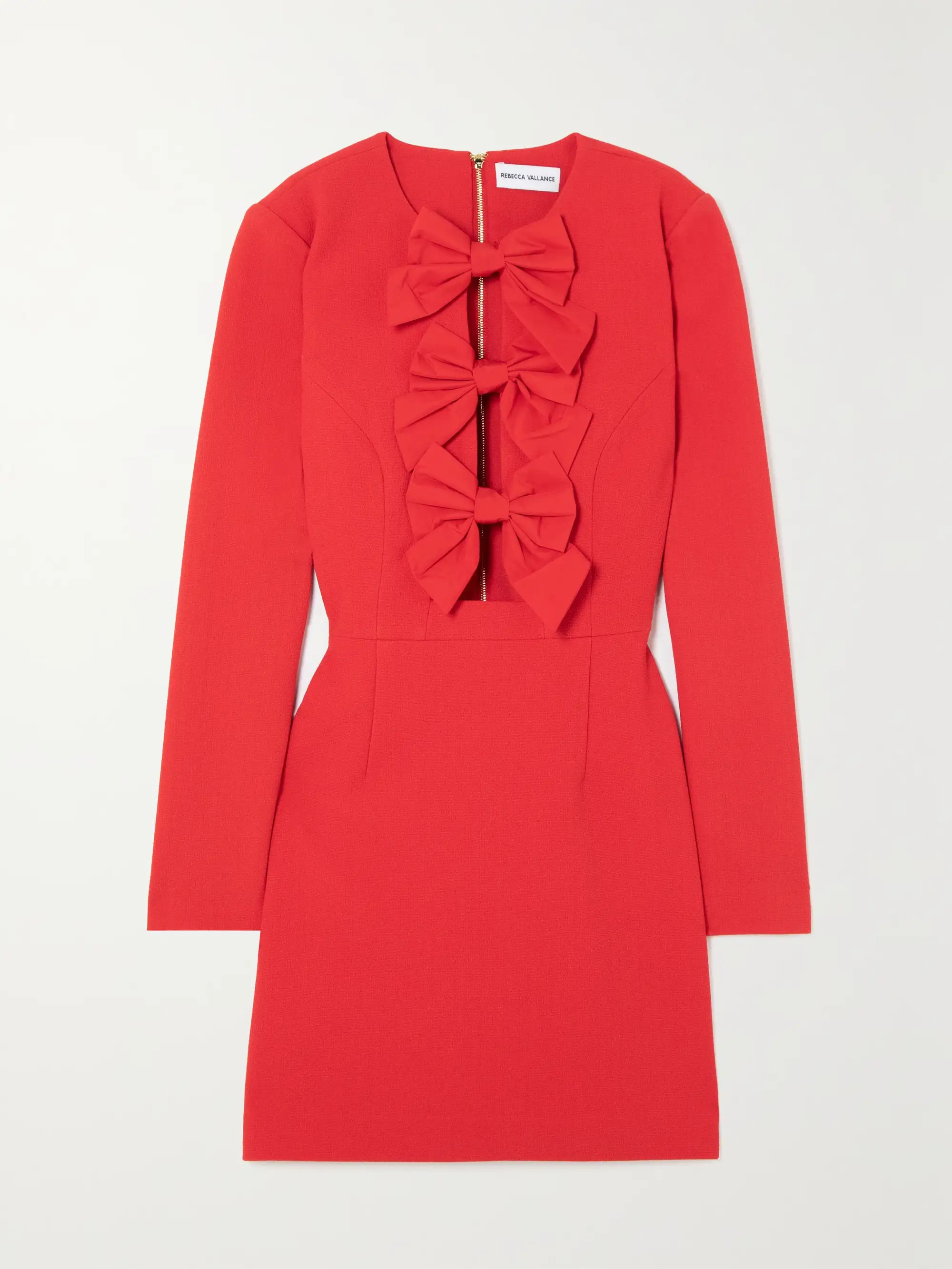 Scarlett taffeta-trimmed cutout crepe mini dress | NET-A-PORTER APAC