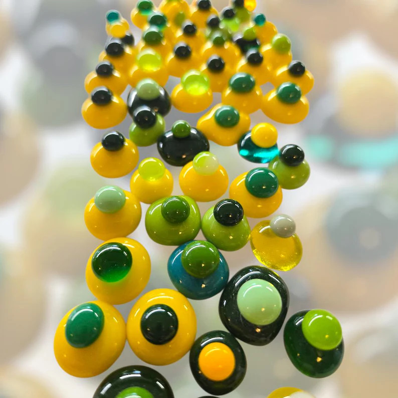 Flower Dots 96 Coe "yellow/green Mix - Etsy | Etsy (US)