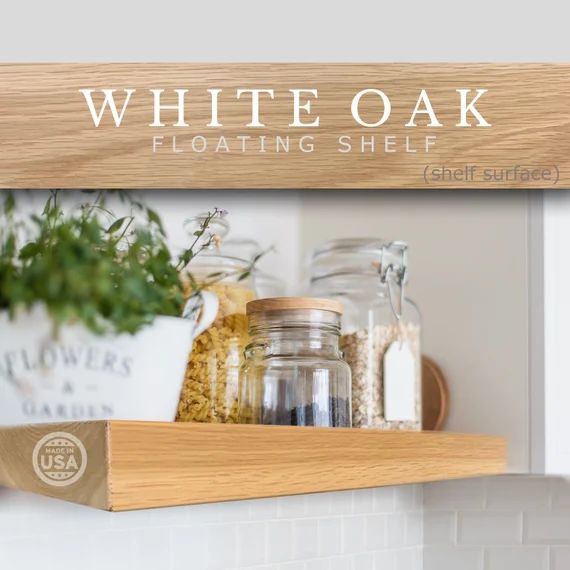 White Oak Floating Shelf  Custom Length Depth and Finish | Etsy | Etsy (US)