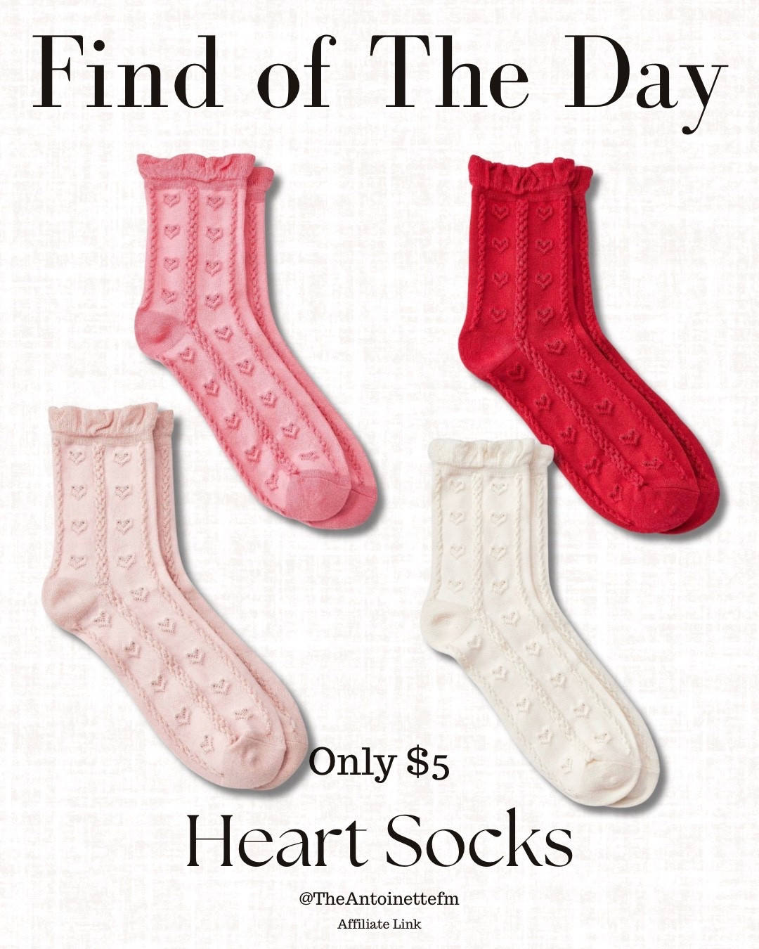 The cutest heart socks for Valentine’s Day! Gifting for teachers, moms, teens, and more. 

#LTKmomlife #LTKFindsUnder50 #LTKootd