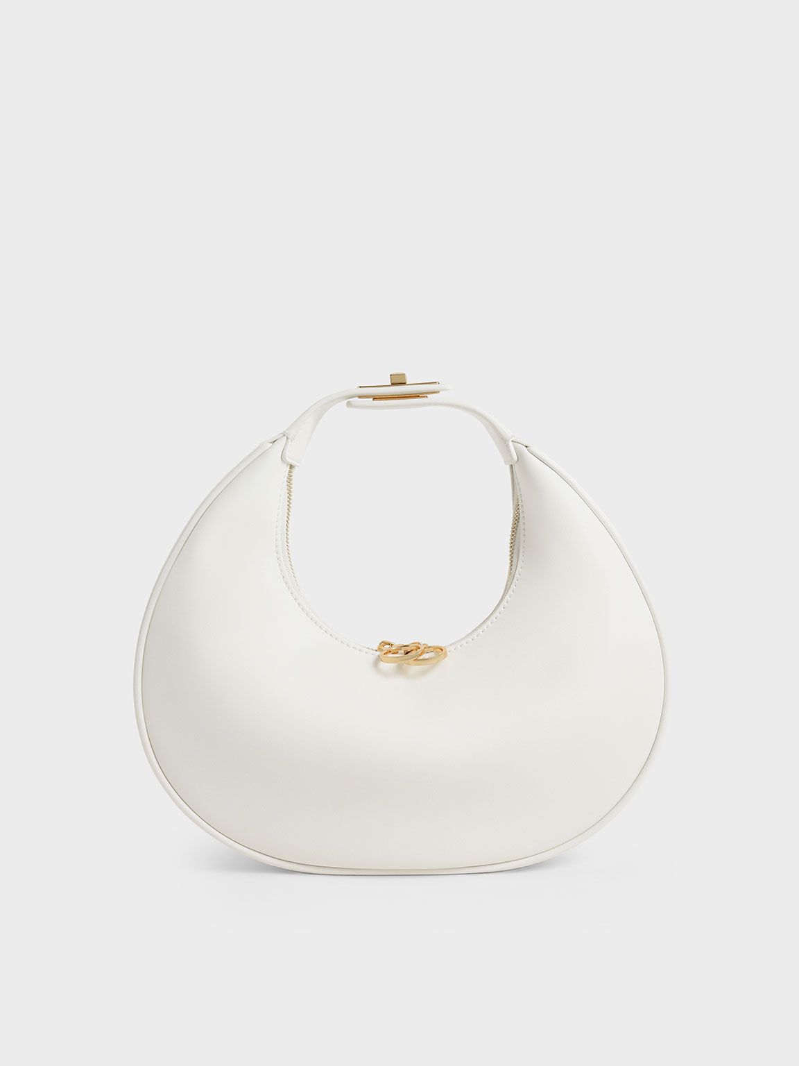 White Crescent Hobo Bag | CHARLES & KEITH UK | Charles & Keith UK