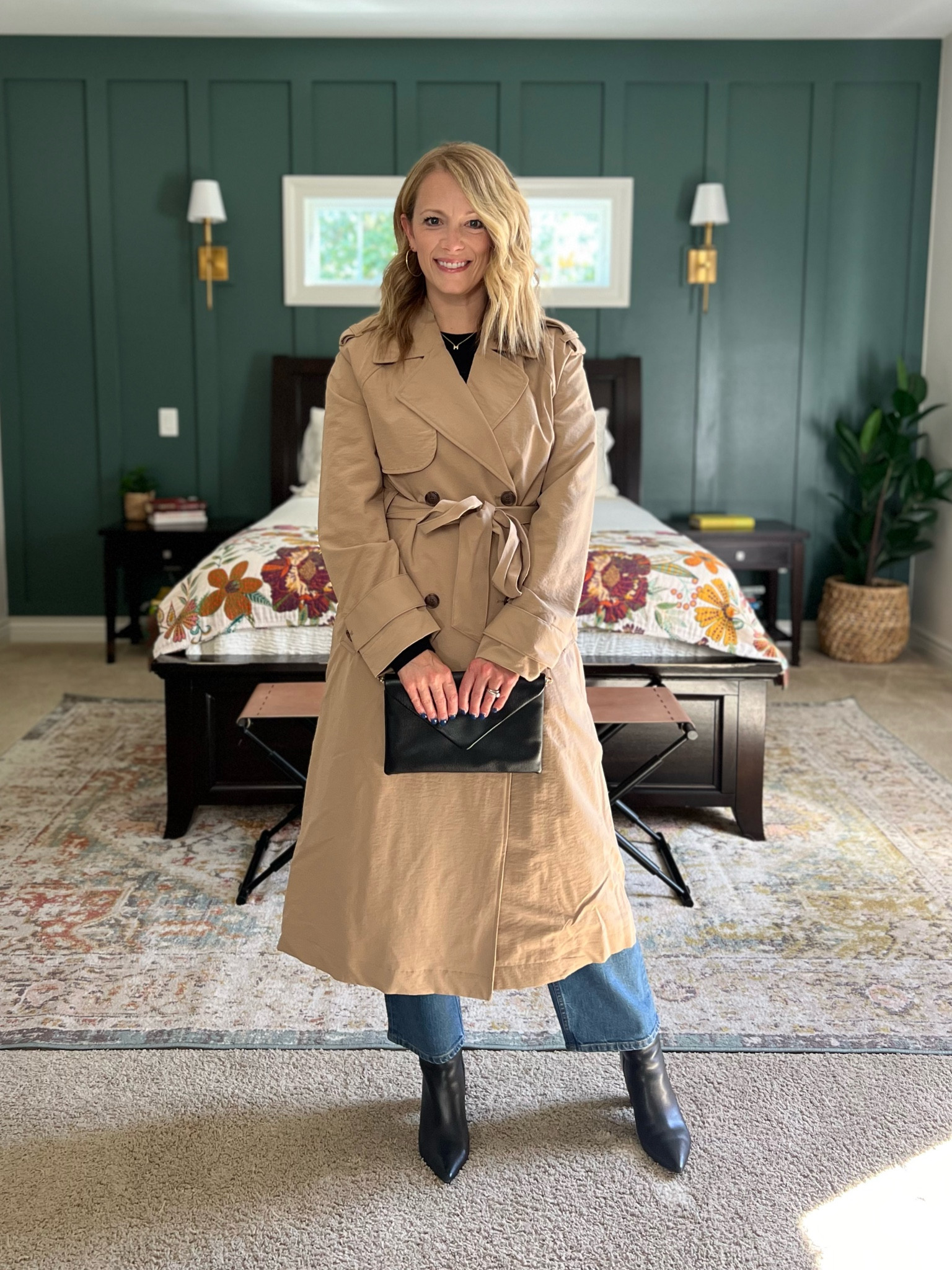 The trench coat trend is 👌🏻! In an xs coat, 4 short in the jeans, and xs in the black top. 

#LTKSeasonal #LTKFindsUnder50 #LTKStyleTip