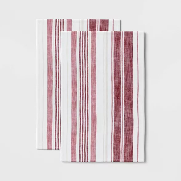 2pk Cotton Plain Woven Kitchen Towels - Threshold™ | Target
