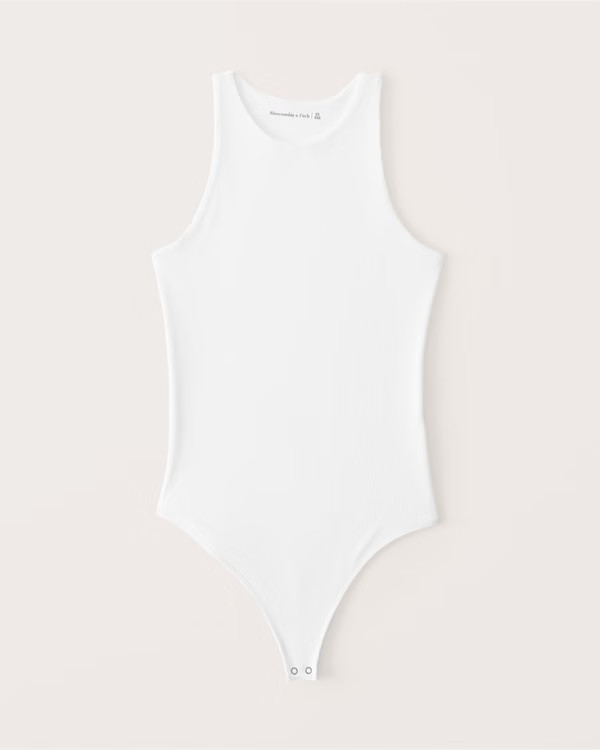 Refined Seamless Rib Fabric Scuba Bodysuit | Abercrombie & Fitch (US)