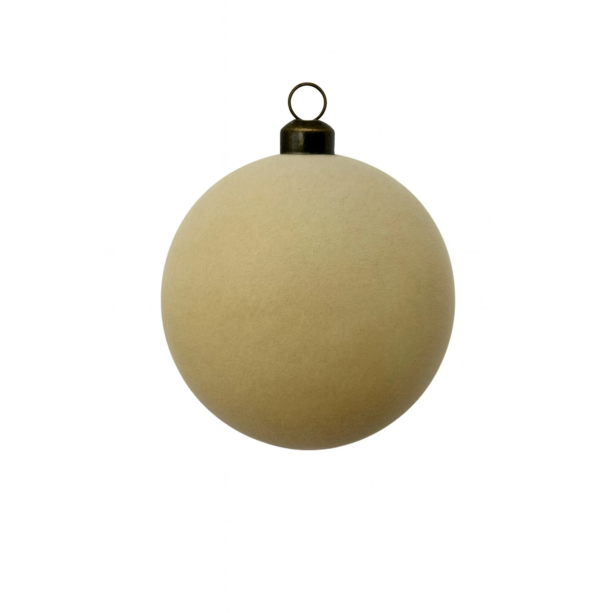 10 Count Tan Flocked Christmas Ornaments, 4.3 in, by My Texas House | Walmart (US)