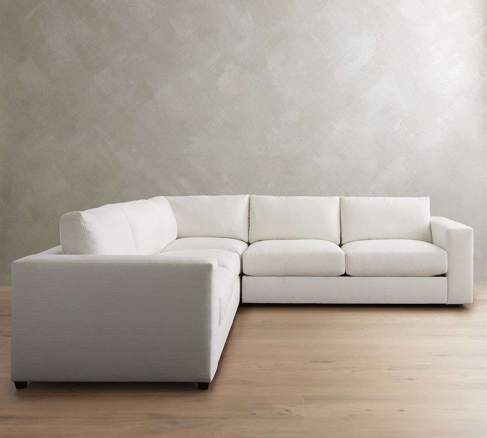 Carmel Wide Arm 3-Piece L-Shaped Sectional (113") | Pottery Barn (US)