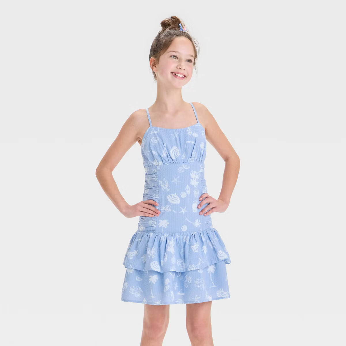Girls' Drop Waist Strappy Tiered Dress - art class™ | Target