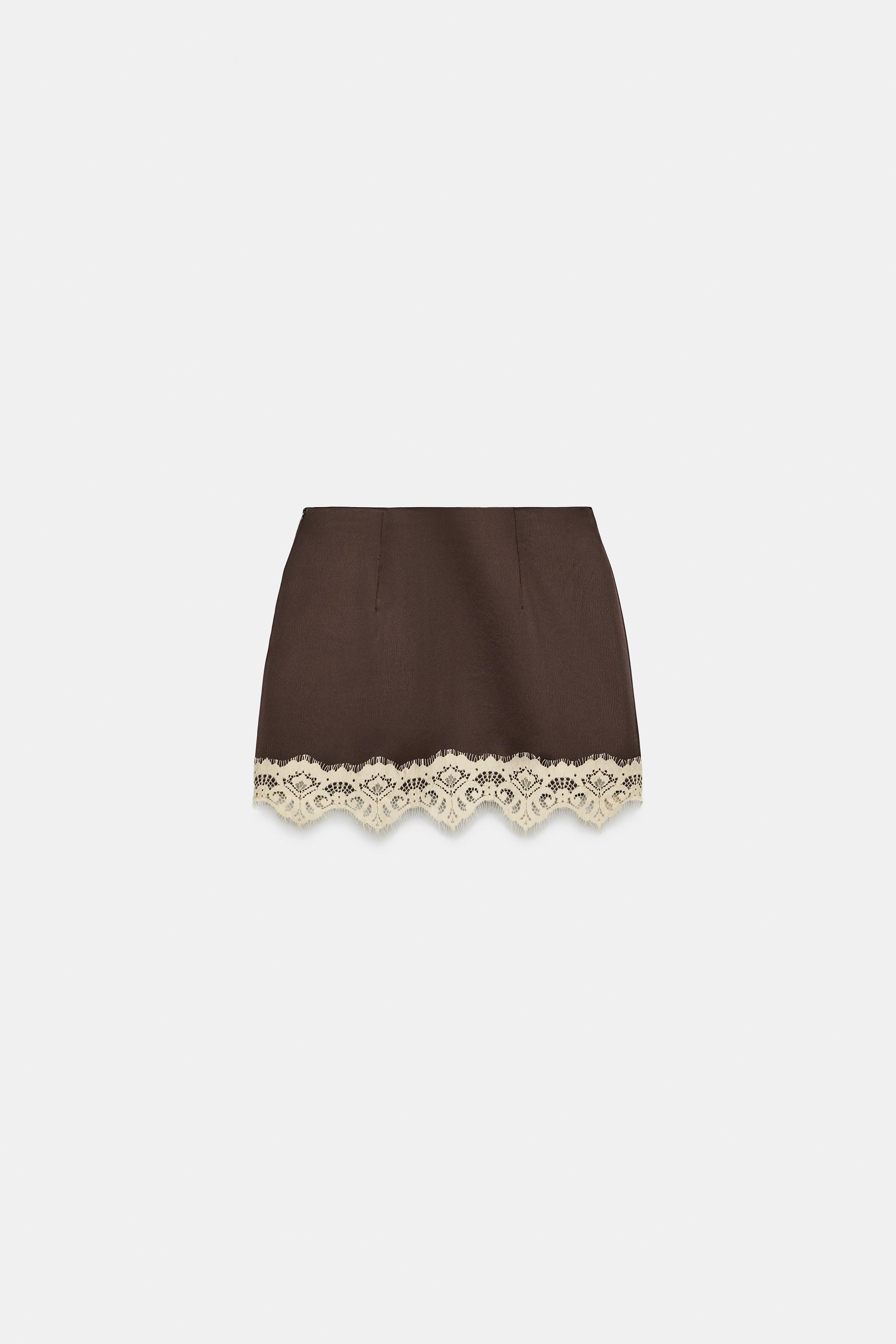 LACE HEM SKORT | Zara US
