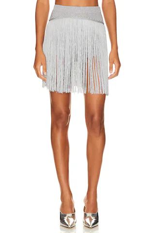Understated Leather Satine Knitted Fringe Shorts in Silver Thread from Revolve.com | Revolve Clothing (Global)