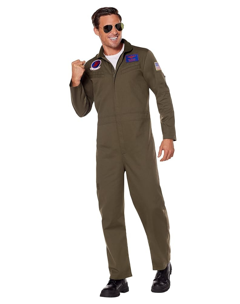 Spirit Halloween Top Gun Adult Jumpsuit Costume | Officially Licensed | Pilot Costume | TV and Mo... | Amazon (US)