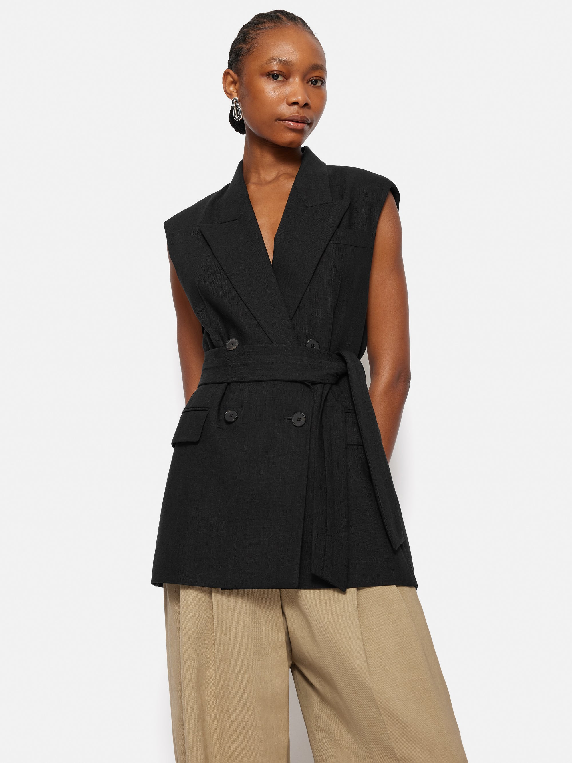 Hopsack Tatton Waistcoat | Jigsaw (UK)